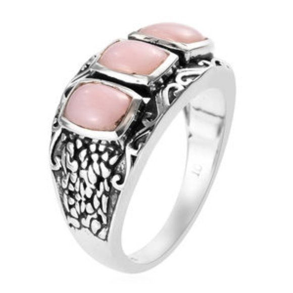 Peruvian Pink Opal Ring in Sterling (Size 7.0) - Picture 4 of 4